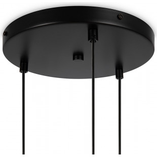 Lampa wisząca 3 szklane kule Basic Form 40cm biało-czarna Maytoni