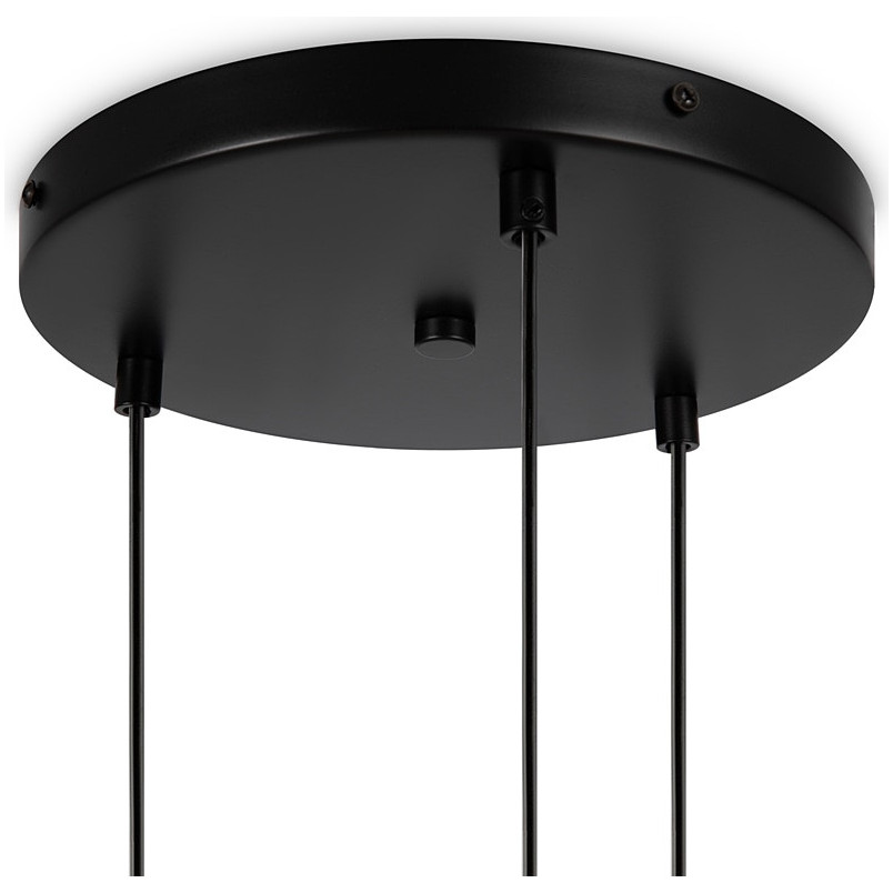 Lampa wisząca 3 szklane kule Basic Form 40cm biało-czarna Maytoni