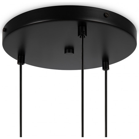 Lampa wisząca 3 szklane kule Basic Form 40cm biało-czarna Maytoni