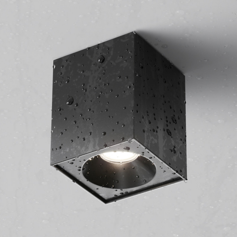 Lampa spot do łazienki Zoom GU10 9x9cm czarna Maytoni