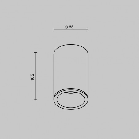 Lampa spot tuba łazienkowa Zoom GU10 6,5cm H10,5 czarna Maytoni