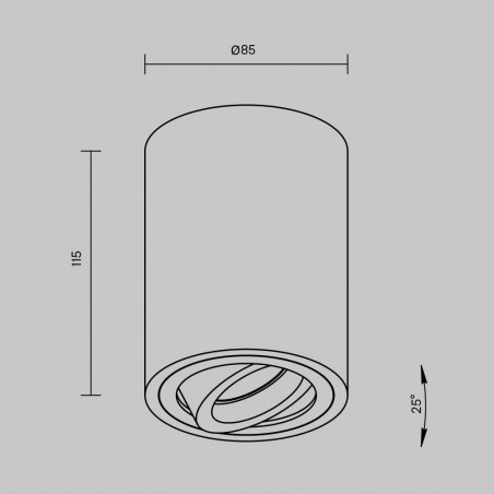 Lampa spot tuba Atom 8,5cm biała Maytoni
