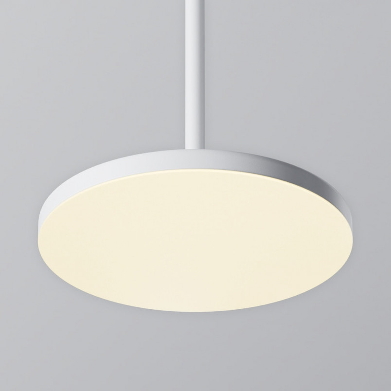 Lampa wisząca z płaskim kloszem Plato LED 3000K 18,5cm biała Maytoni