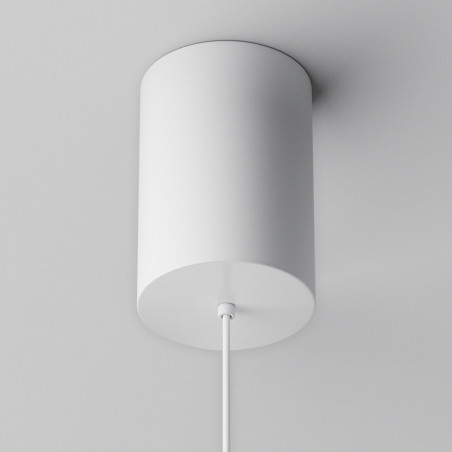 Lampa wisząca z płaskim kloszem Plato LED 3000K 18,5cm biała Maytoni