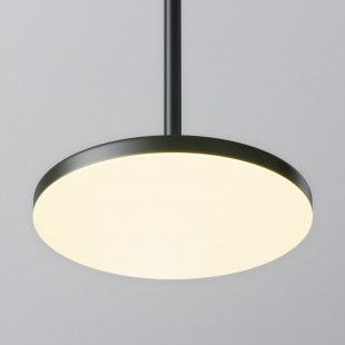Lampa wisząca z płaskim kloszem Plato LED 3000K 18,5cm czarna Maytoni