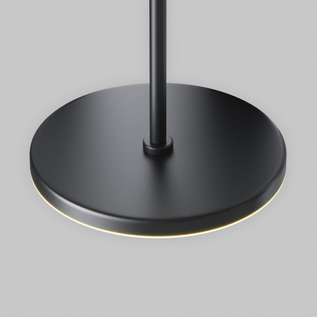Lampa wisząca z płaskim kloszem Plato LED 3000K 18,5cm czarna Maytoni