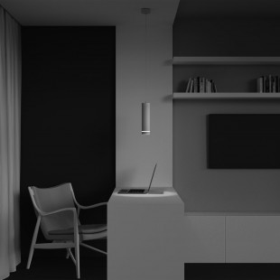 Lampa wisząca tuba Orlo LED 4000K 8cm biała Maytoni