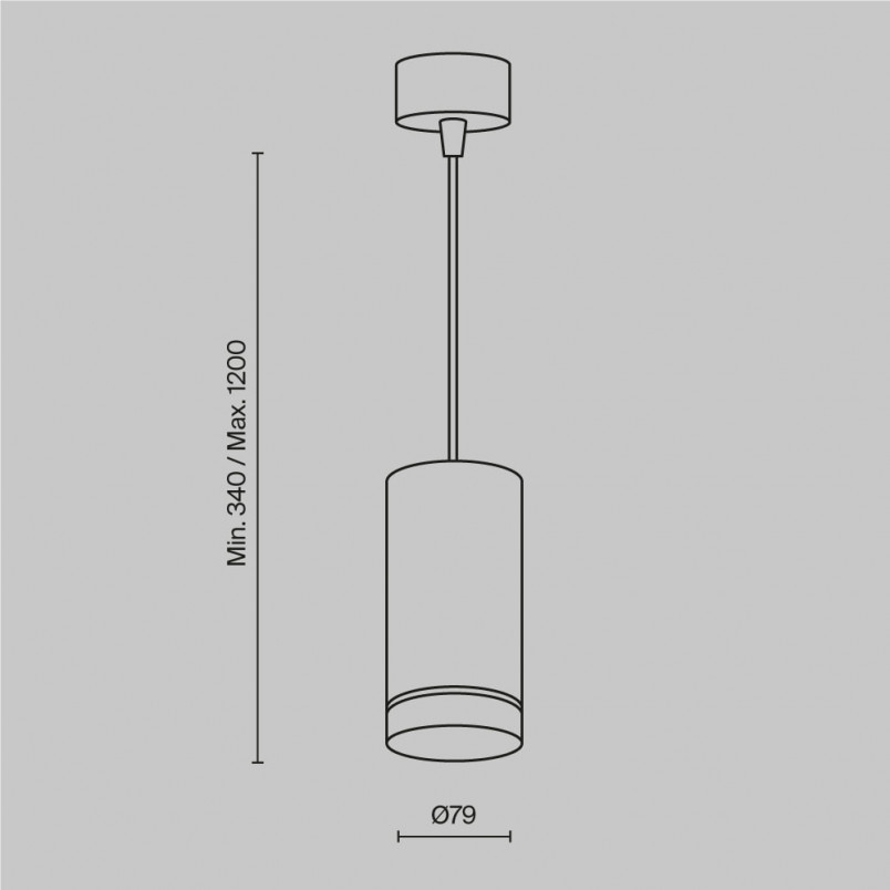 Lampa wisząca tuba Orlo LED 4000K 8cm biała Maytoni