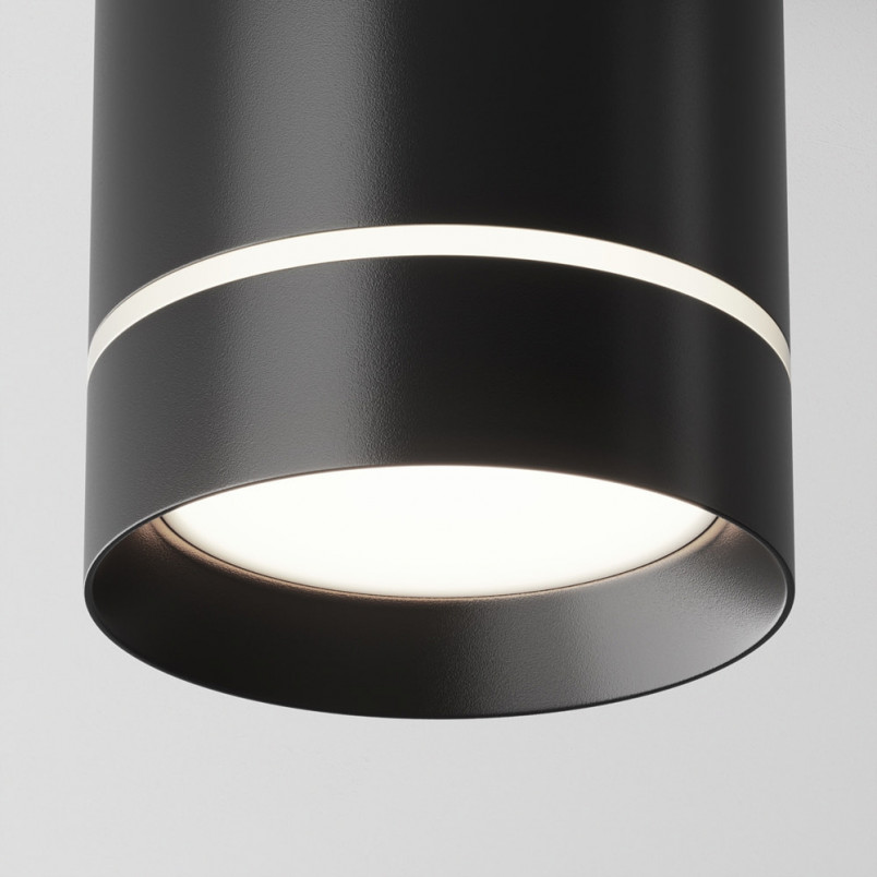 Lampa wisząca tuba Orlo LED 4000K 8cm czarna Maytoni