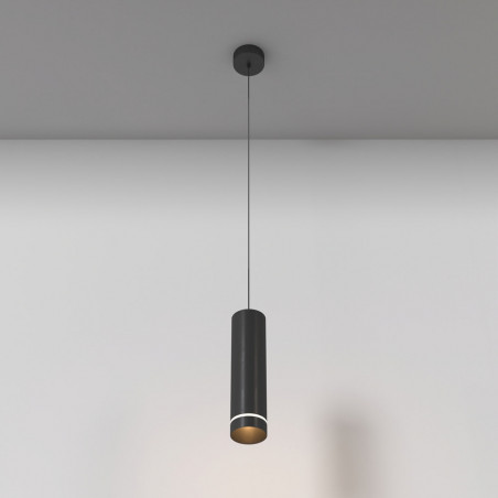 Lampa wisząca tuba Orlo LED 3000K 8cm czarna Maytoni