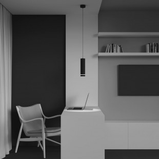 Lampa wisząca tuba Orlo LED 3000K 8cm czarna Maytoni