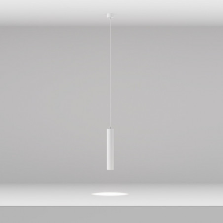 Lampa wisząca tuba Focus LED 4000K 5,2cm H30 biała Maytoni
