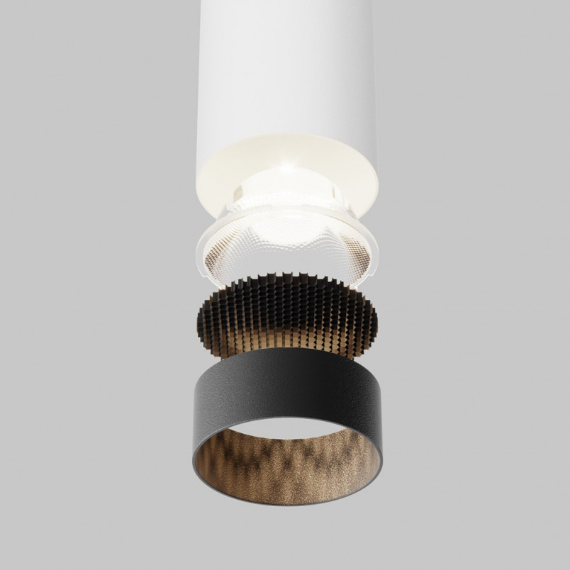 Lampa wisząca tuba Focus LED 4000K 5,2cm H30 biała Maytoni