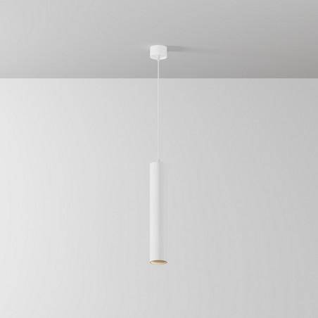 Lampa wisząca tuba Focus LED 3000K 5,2cm H30 biała Maytoni