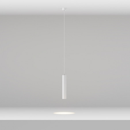 Lampa wisząca tuba Focus LED 3000K 5,2cm H30 biała Maytoni
