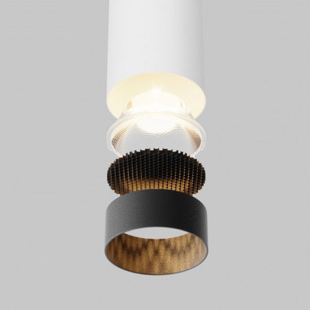 Lampa wisząca tuba Focus LED 3000K 5,2cm H30 biała Maytoni