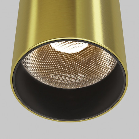Lampa wisząca tuba Focus LED 3000K 5,2cm H30 mosiężna Maytoni