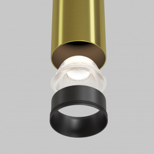 Lampa wisząca tuba Focus LED 3000K 5,2cm H30 mosiężna Maytoni