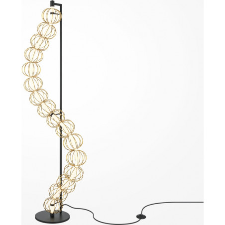 Lampa podłogowa druciane kule glamour Golden Cage LED złota Maytoni