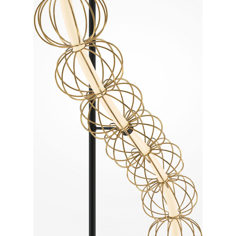 Lampa podłogowa druciane kule glamour Golden Cage LED złota Maytoni