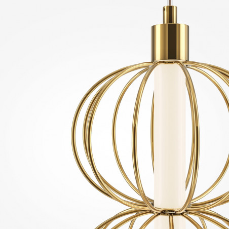 Lampa wisząca druciane kule glamour Golden Cage LED 13,9cm złota Maytoni