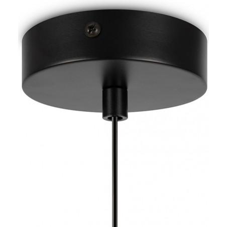 Lampa wisząca szklana kula Basic Form 15cm biało-czarna Maytoni