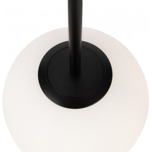 Lampa wisząca szklana kula Basic Form 15cm biało-czarna Maytoni