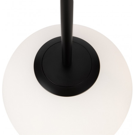 Lampa wisząca szklana kula Basic Form 15cm biało-czarna Maytoni