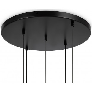 Lampa wisząca 5 szklanych kul Basic Form 45cm biało-czarna Maytoni