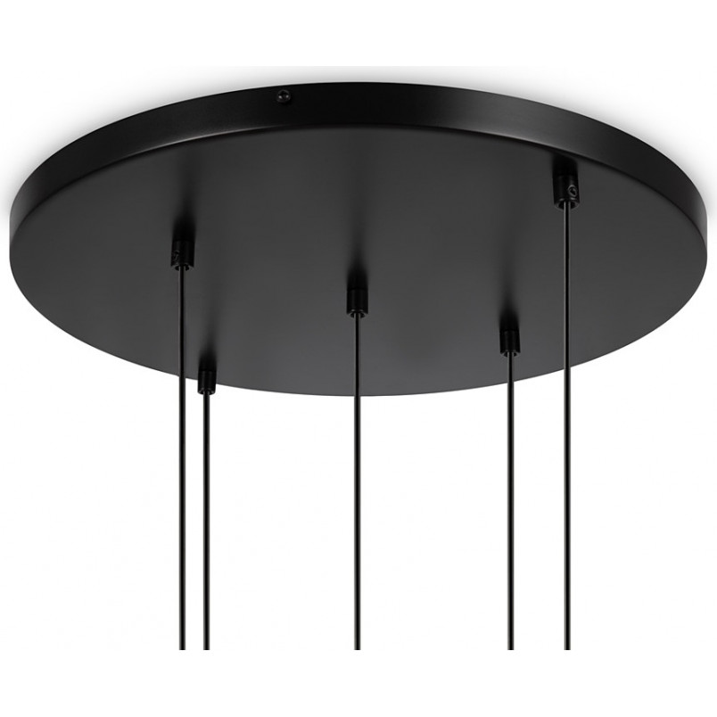 Lampa wisząca 5 szklanych kul Basic Form 45cm biało-czarna Maytoni