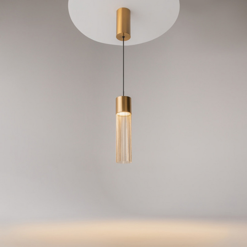 Lampa wisząca dekoracyjna glamour Imaginary LED 8cm złota Maytoni