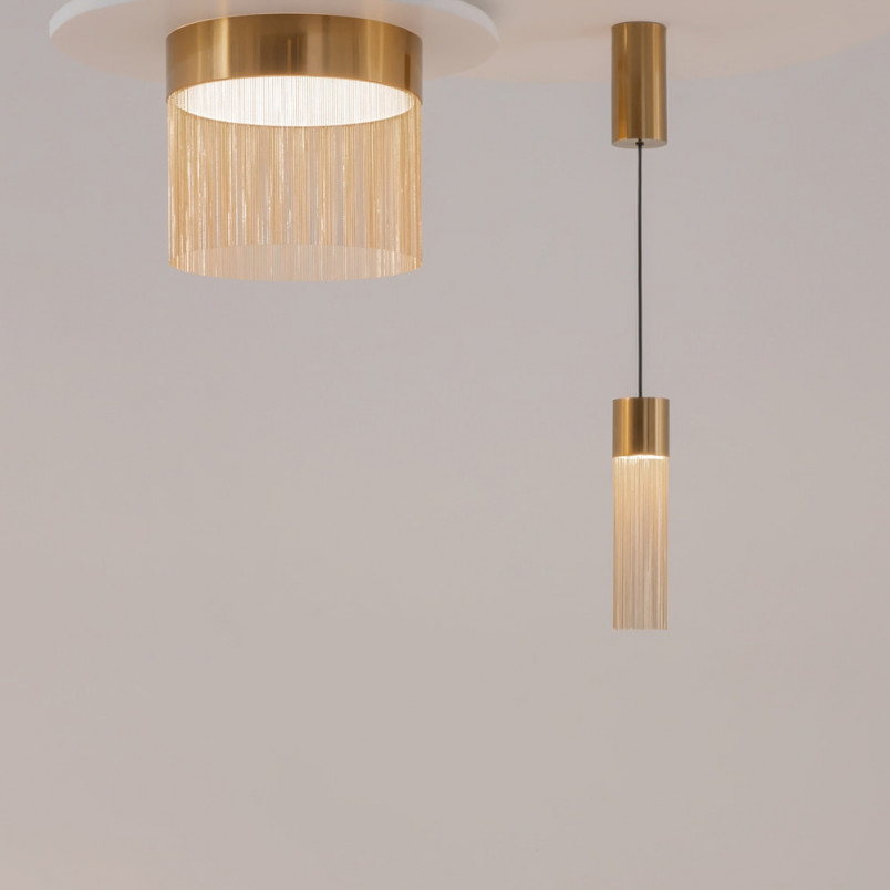 Lampa wisząca dekoracyjna glamour Imaginary LED 8cm złota Maytoni