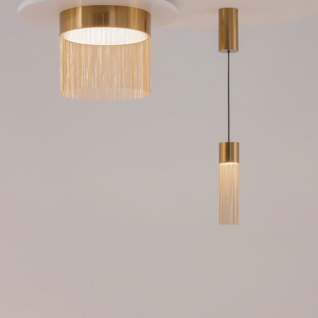 Lampa wisząca dekoracyjna glamour Imaginary LED 8cm złota Maytoni