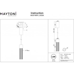 Lampa wisząca dekoracyjna glamour Imaginary LED 8cm złota Maytoni