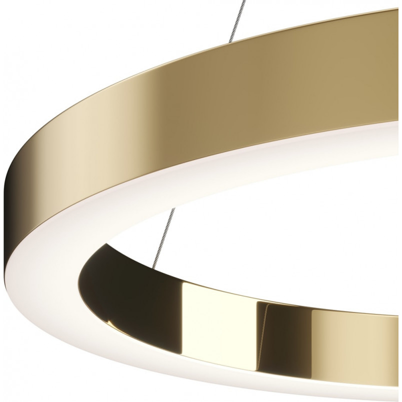 Lampa wisząca okrąg Saturno LED 60cm mosiężna Maytoni