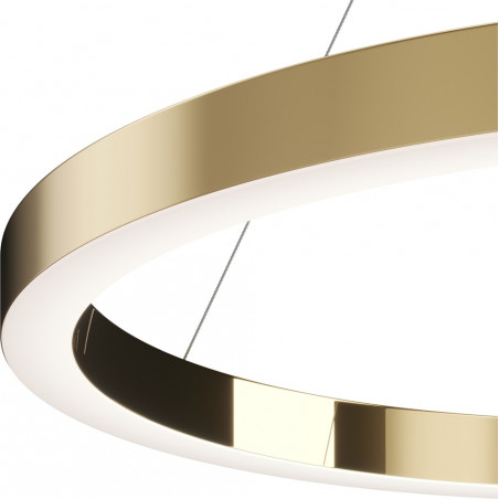 Lampa wisząca okrąg Saturno LED 80cm mosiężna Maytoni