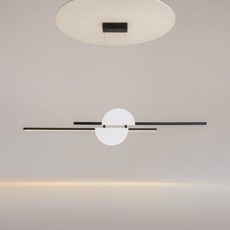 Lampa wisząca podłużna Skyline LED 110cm czarno-biała Maytoni