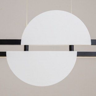 Lampa wisząca podłużna Skyline LED 110cm czarno-biała Maytoni