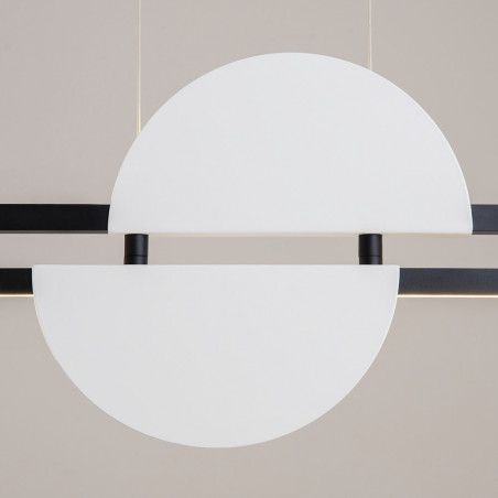 Lampa wisząca podłużna Skyline LED 110cm czarno-biała Maytoni