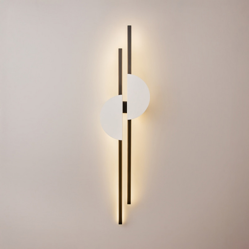 Kinkiet pionowy podwójny Skyline II LED H79cm 4000K czarno-biały Maytoni