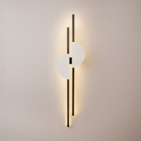 Kinkiet pionowy podwójny Skyline II LED H79cm 4000K czarno-biały Maytoni