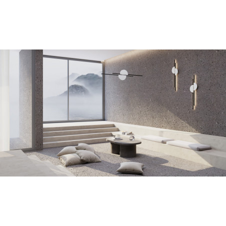 Kinkiet pionowy podwójny Skyline II LED H79cm 4000K czarno-biały Maytoni