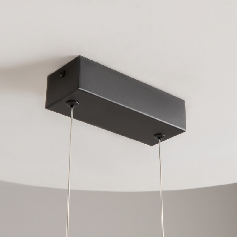Lampa wisząca podłużna Skyline LED 110cm czarno-mosiężna Maytoni