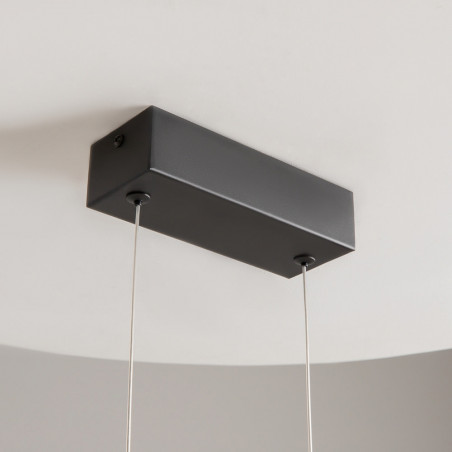 Lampa wisząca podłużna Skyline LED 110cm czarno-mosiężna Maytoni