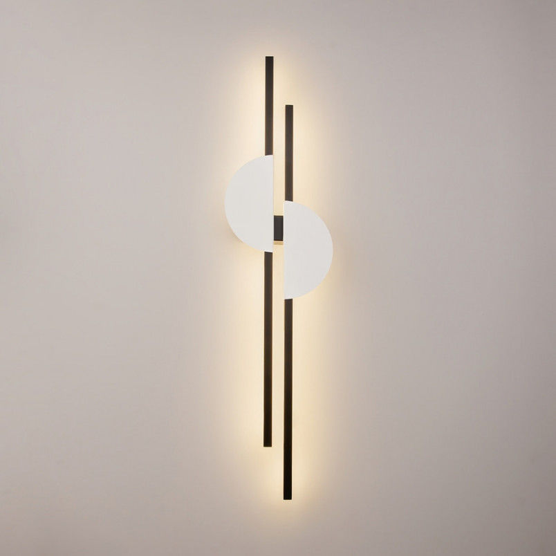 Kinkiet pionowy podwójny Skyline LED H79cm 4000K czarno-biały Maytoni