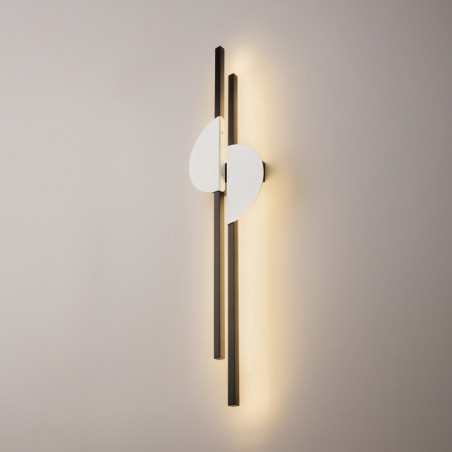 Kinkiet pionowy podwójny Skyline LED H79cm 4000K czarno-biały Maytoni