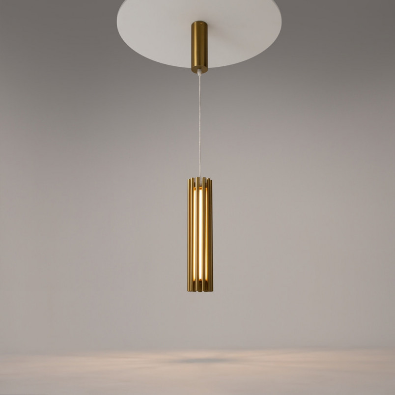 Lampa wisząca modern Sonata LED 8cm mosiężna Maytoni