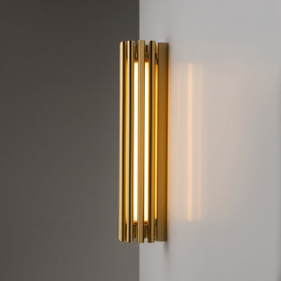 Kinkiet pionowy modern Sonata LED 36cm mosiężny Maytoni