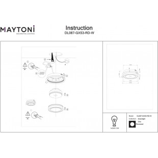 Lampa podtynkowa spot Orlo LED 10,5 cm biała Maytoni