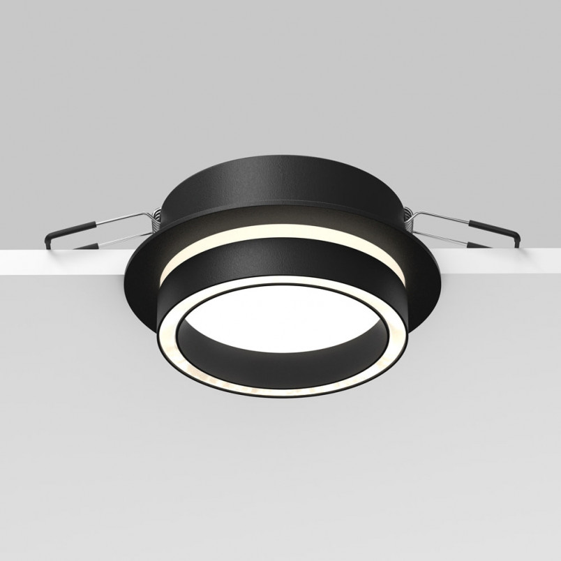 Lampa podtynkowa spot Orlo LED 10,5 cm czarna Maytoni